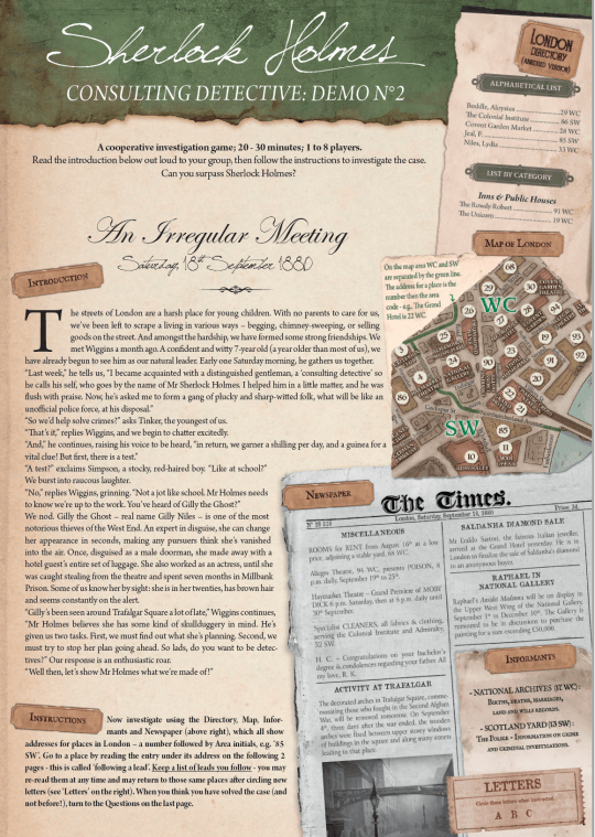 Sherlock Holmes Consulting Detective: An Irregular Meeting